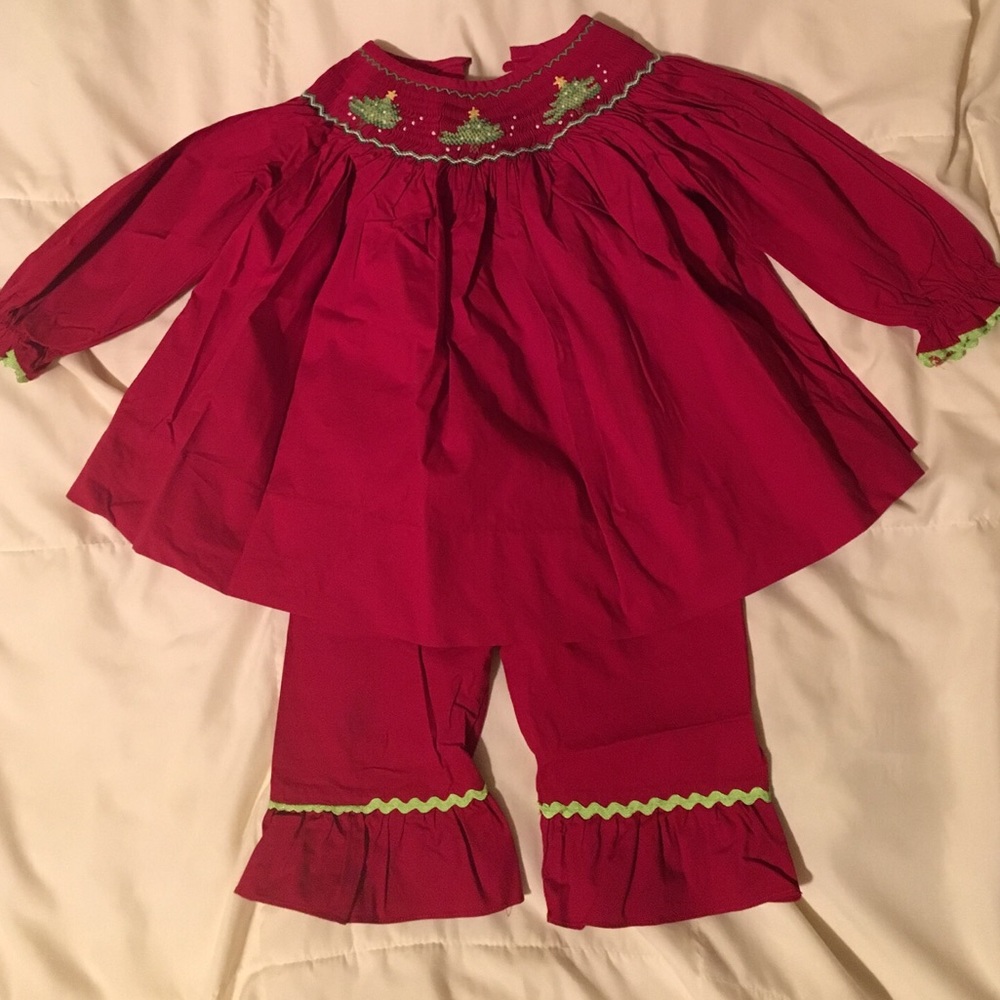 Smocked or Not Christmas pant set